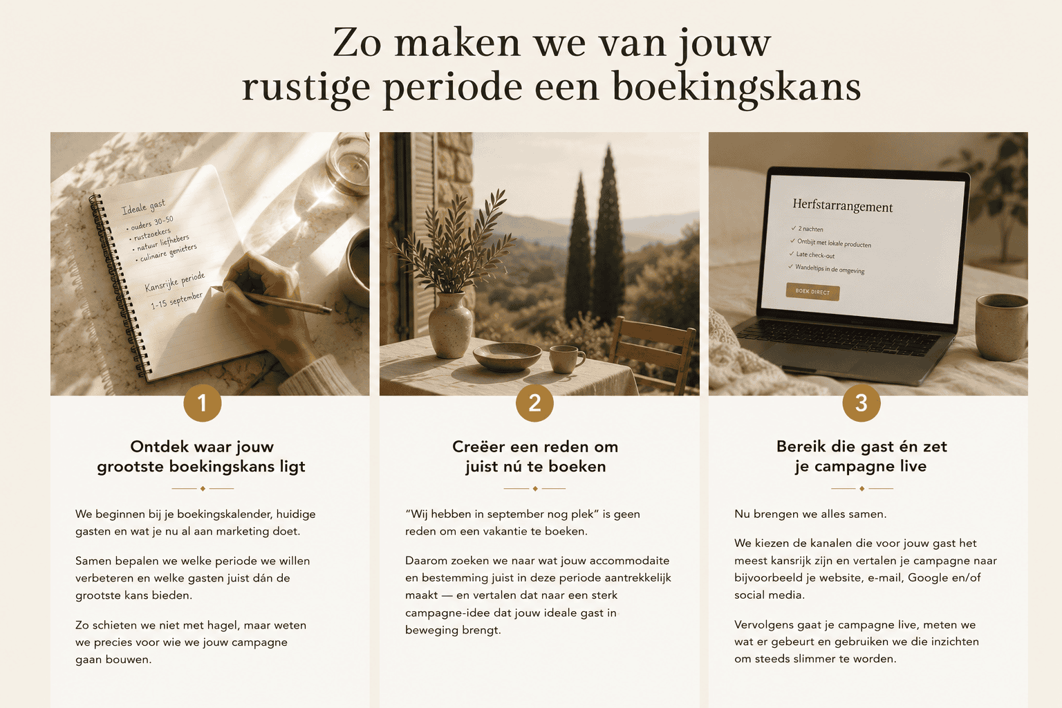 Boekingen laagseizoen